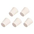 thumbnail image 4 of Unique Bargains White Tapered Shaped Solid Rubber Stopper for Lab Tube Stopper Size 3 5 Pcs, 4 of 5
