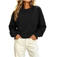 thumbnail image 2 of Horkkom Sweatshirt for Women Long Sleeve Solid Color Crewneck Sweatshirt Casual Pullover Cropped Sweatshirts, S-2XL, 2 of 7