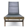 thumbnail image 2 of CoSoTower Acacia Wood Outdoor Chaise Lounge with A Special Made Mesh for The Seat - Dark Grey Mesh, 2 of 9