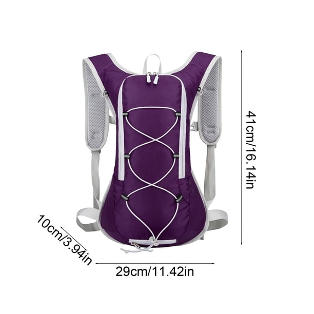 Mochila deportiva para correr o ciclismo con bolsa de agua de 2 l, de nailon y banda reflectante para exteriores.