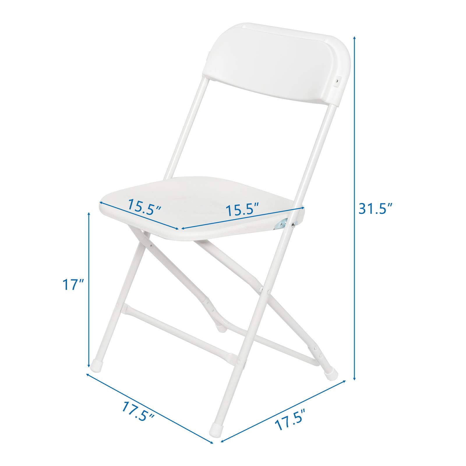 Ktaxon 10 Pack Folding Chairs Plastic Dining Chairs for Kitchen, Wedding, Commercial Activities, Portable Chairs for Festival, Holiday, White