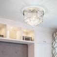 thumbnail image 2 of Golden Lighting Ciara 3-light Flush Mount in White Gold, 2 of 7