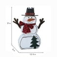 thumbnail image 2 of Wooden Snowman with Scarf Indoor Outdoor Christmas Decor, 2 of 4