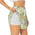 thumbnail image 3 of Lsque Dachshund Dog Puppy Printed Women's Running Shorts with Liner Pockets,Elastic Quick Dry Workout Athletic Gym Yoga Shorts,Womens High Waist Shorts-XX-Large, 3 of 9