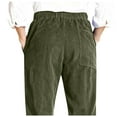 thumbnail image 6 of Juslio Women Pants Comfortable Corduroy Elastic Waist with Pockets Plus Size Straight Pants, 6 of 9
