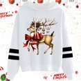thumbnail image 2 of WILLBEST Sweat à Capuche pour Femmes et Hiver Mode Noël Nœud Rouge Imprimé Cerf Sweat à Capuche avec Cordon pour Adultes, 2 of 4