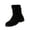 Black, variant on Boots for Women Slouch Mid Calf Boots, Ruched Round Toe Low Block Heel Fashion Shoes, Casual Non-Slip Pull On Winter Daily Wear Boots