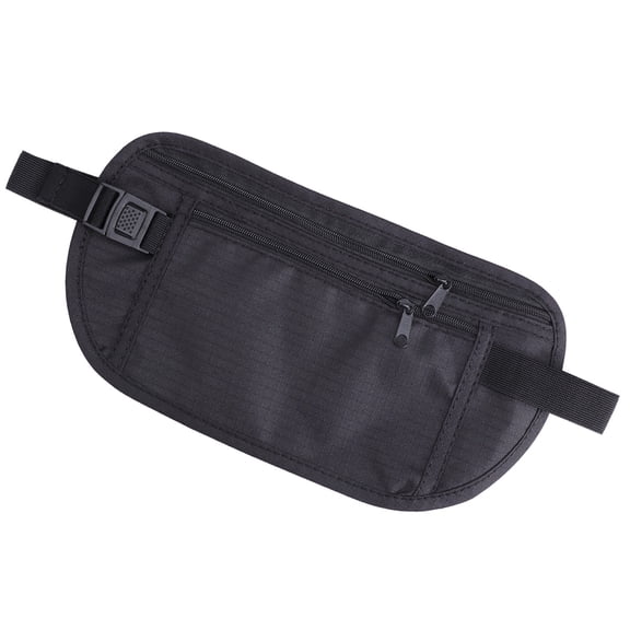 EXHUMKY Black Running Waist Bag with Breathable Mesh, Travel Pouch and Secure Cell Phone Holder for Outdoor Activities