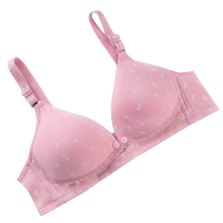 

Felwors Women s Underwire Bra No Steel Ring Breastfeeding Underwear Front Open Button Bra Maternity Bra Nursing Underwear