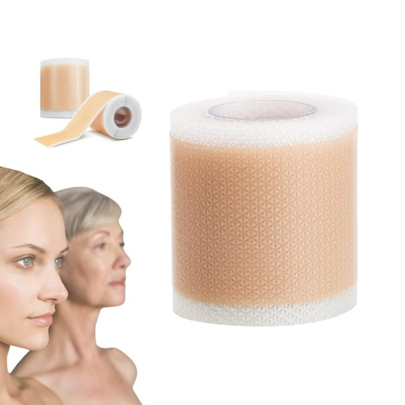 Lejuv Silicone Patches, 1.6in x 4.7ft Lejuv Silicone Face Tape, Reusable Anti-Wrinkle Patches for Forehead, Eyes, Mouth, Neck, Overnight Beauty Tape for Skin Firming & Hydration, Cut to Fit (1PCS)