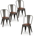 thumbnail image 1 of Sillas de Metal Costway Apilables Con Respaldo y Asiento de Madera 52 x 42 x 84 cm, 1 of 10