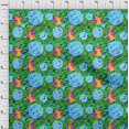 thumbnail image 4 of oneOone Velvet Pear Green Fabric Abstracts Sewing Material Print Fabric By The Yard 58 Inch Wide, 4 of 5