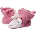 thumbnail image 7 of Hudson Baby Infant and Toddler Girl Cozy Fleece Booties, Pink Star Unicorn, 6-12 Months, 7 of 7