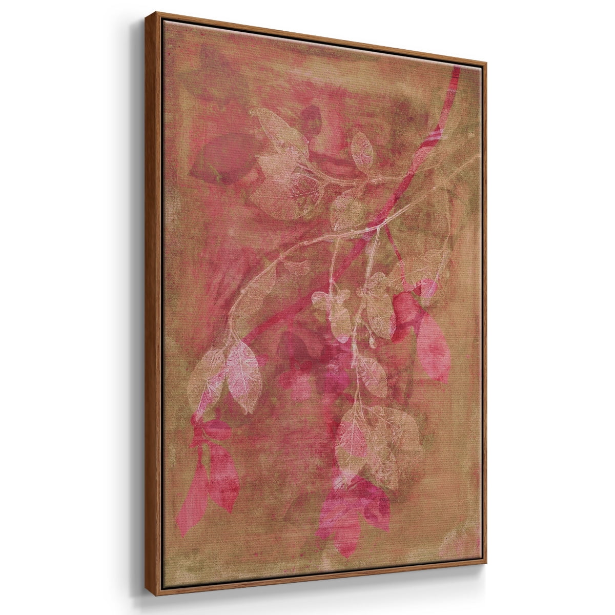 Branching Out IV Framed Premium Gallery Wrapped Canvas - Ready to Hang - 25 x 37 - Walnut Floating Frame