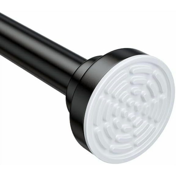 Shower Curtain Rod Tension - 26-76 Inch Never Rust Non-Slip Spring Tension Curtain Rod No Drilling Stainless Steel Curtain Rod Use Bathroom Kitchen(Black)