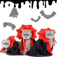 thumbnail image 3 of 2024 Halloween Pet Cape Costume Cat Vampire Cloak Cat Wizard Outfit Pet Witch Cosplay Apparel Halloween Pet Cloak Party Costumes for Small Medium Dogs Cats, 3 of 5