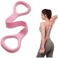 thumbnail image 1 of Yoga Strap, Multi-Loop Strap, 12 Loops Yoga Stretch Strap, Nonelastic Stretch Strap for Physical Therapy, Pilates, Dance and Gymnastics with Carry Bag-Pink, 1 of 7