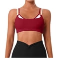 thumbnail image 1 of Sujetáneos Deportivos Acolchados para Mujeres Color-Bloqueado de Alta Resistencia Amortiguador de Choques Elástico Respirable Entrenamiento Gimnasio Yoga Uso Diario, 1 of 5