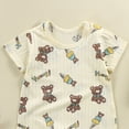 thumbnail image 5 of CAUYDY Baby Bodysuit Short Sleeve Romper 3 6 9 12 18 24 Months Newborn Spring Summer Pajamas Preemie Infant Boys Girls Sleepers Loungewear Sizes 18-24 Months,Light Yellow, 5 of 6