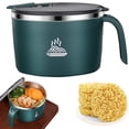 thumbnail image 2 of Ramen Bowl 900ml with Lid, Stainless Steel Soup Bowl with Built-in Strainer and Handle, Double-Wall Insulated Noodle Bowl for Instant Noodles, Soup, Microwave & Dishwasher Safe, 2 of 5
