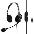thumbnail image 1 of USB Headset with Microphone, Computer Headphones for Laptop, Lightweight PC Call Center Headset, 1 of 5