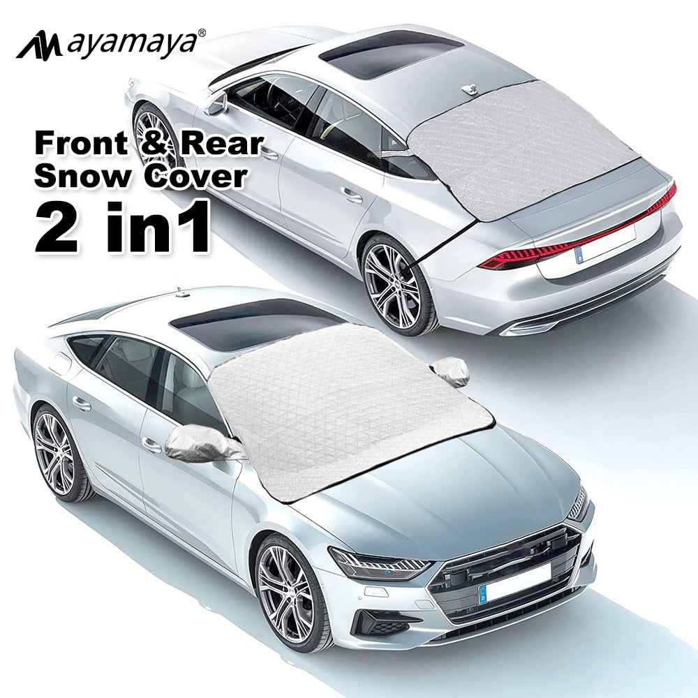 Car Front and Rear Window Covers Windshield Cover for Ice and