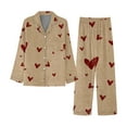 thumbnail image 5 of BILIKEYU Women's Soft Valentine Cotton Pajama Set Gentle Red Love, 5 of 5
