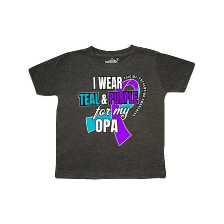 

Inktastic Suicide Prevention I Wear Teal and Purple for My Opa Gift Toddler Boy or Toddler Girl T-Shirt