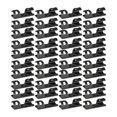 thumbnail image 1 of 100 piezas de clips para cables, organizadores de cables, soportes versátiles para cables. Negro, 1 of 9