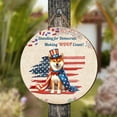 thumbnail image 4 of Democratic Shiba Inu Making Woof Count Election 2024 Round Wood Sign Shibas Dog Lovers Gifts Idea Hanging Wall Home Decor - 01001, 4 of 5