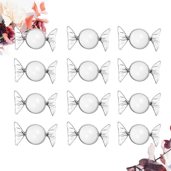 Transparent Plastic Candy Box for Storage with Beautiful Funny Design Perfect for Wedding Party Gifts and Crafts 12pcs