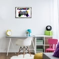 thumbnail image 2 of Stupell Industries Gamer with Rainbow Splashes Quotes and Sayings Painting Gray Floater Framed Canvas Art Print Wall Art, 25 x 17, 2 of 9