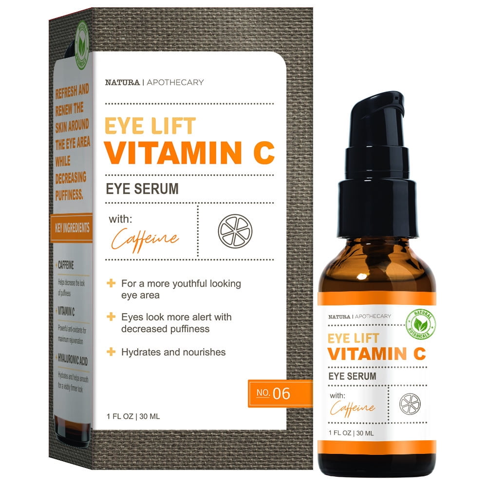 Natura Apothecary Eye Lift Vitamin C Eye Serum with Caffeine Hydrates