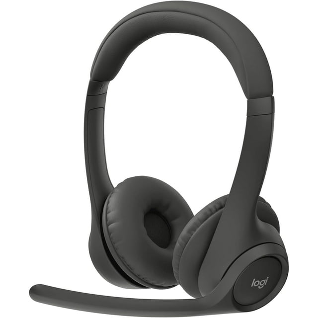 Auriculares inalámbricos Bluetooth Logitech Zone 300 con micrófono con cancelación de ruido, compatibles con Windows, Mac, Chrome, Linux, iOS, iPadOS y Android - Negro (Renovados)