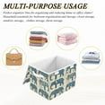 thumbnail image 7 of Storage Box With Lid 16.5x12.6x11.8In Foldable Stacked Household Storage Box Blue Elephant Pattern, 7 of 7