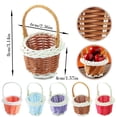 thumbnail image 3 of Wicker Picnic Basket Decorative Handmade Basket for Easter Spring Home Party Table Centerpiece, 3 of 8