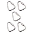 thumbnail image 1 of Transemion Portable Outdoor Carabiner Keychain Stainless Steel Quick Link 8mm 5Set, 1 of 6