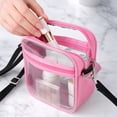 thumbnail image 4 of Clear Bag for Stadium Events, Clear Concert Crossbody Bags For Women, Stadium Approved With Front Pocket, Waterproof PVC Clear Bag for Concerts Events,Pink, 4 of 5