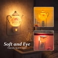thumbnail image 6 of Night Lights Plug into Wall - Vintage Floral Teacup Wall Lamp with Warm Glow, Cup-Shaped Farmhouse Decor for Bedroom, Bathroom, Hallway | Rustic Indoor Wall Sconce Lighting Fixture, 6 of 7