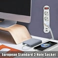 thumbnail image 2 of NumWeiTong European Standard Three Socket Round Plug 3 Hole Socket With Switch-On Off, 2 of 9
