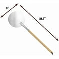 thumbnail image 5 of Chicago Brick Oven Aluminum Pizza Peel - Turning Pizza Paddle with Leather Strap and Detachable Wood Handle - Bakeware & Pizza Oven Accessories - 9 in, 5 of 14