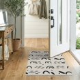 thumbnail image 2 of ODIKA 2'x3' Black Cream Abstract Geometric Modern Washable Accent Rug Contemporary Minimalist Scattered Motif Design for Bedroom, Nursery, RV, Pet Friendly, Bedside Mat, 2 of 7