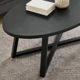thumbnail image 3 of Roundhill Furniture Modern Harmony Wood Oval Coffee Table, 3 of 10
