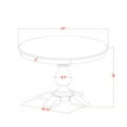 thumbnail image 3 of Luxe by East West Furniture 7-Piece Kitchen Table A Wood Table And 6 Light Tan Linen Fabric Dinner Chair, 3 of 7