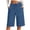 Blue, variant on Livrdious Women's Jean Shorts High Waisted Stretchy Bermuda Denim Shorts Summer Casual Drawstring Elastic Waist Jean Shorts, S-2X
