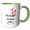 Green/White, variant on 3drose, Simple Text and Appreciation for Mom, 11oz Two-tone Blue Mug