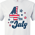 thumbnail image 4 of Inktastic 4th of July with Striped Stars T-Shirt, 4 of 5