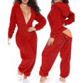 thumbnail image 1 of Onesie Pajamas Long Warm Brushed Bodysuit, 1 of 3