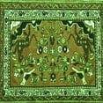 thumbnail image 1 of Ahgly Company Indoor Square Persian Green Traditional Area Rugs, 4' Square, 1 of 1
