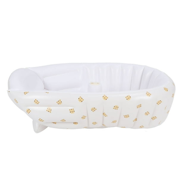 Bañera Para Bebé Con Bonitos Patrones De Dibujos Animados, Diseño De Brazo Biónico Para Soporte De Bebé, Inflable Portátil Para Playas, Piscinas Y Acampadas.